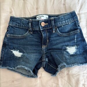 Abercrombie Kids Blue Distressed Jean Shorts